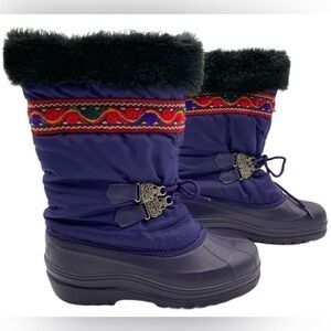 Sorel Women’s Purple Lace Up Nordic Snow Boho Winter Boots with Faux Fur Trims 5